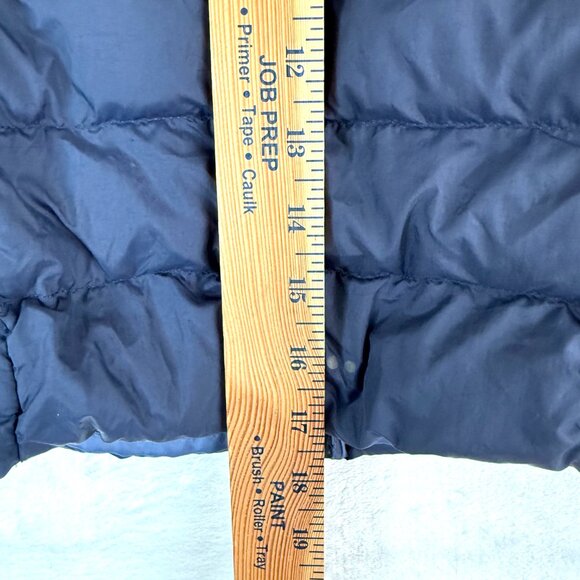 Uniqlo Kids Puffer Lightweight Full Zip Hooded Nylon Jacket Girl Boy 5 6 Blue - Picture 6 of 8